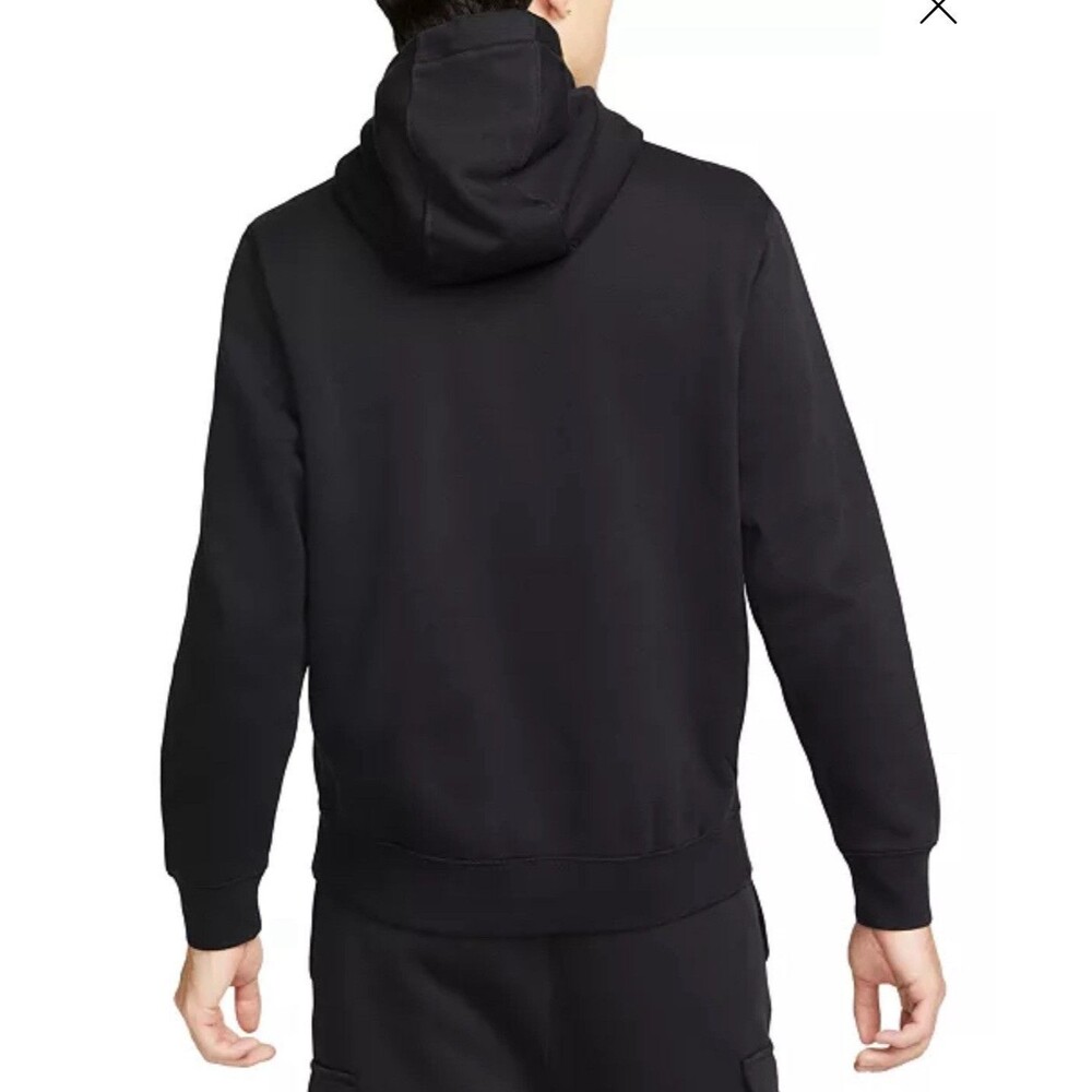 Nike Sportswear Club Fleece Graphic Hoodie Mens Black Size Large BV2973-010 NEW - Picture 2 of 6
